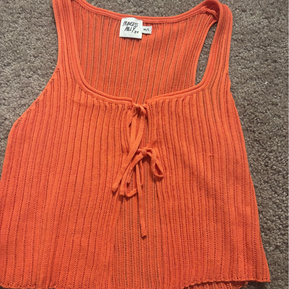 Princess Polly Bright Orange Knit Top